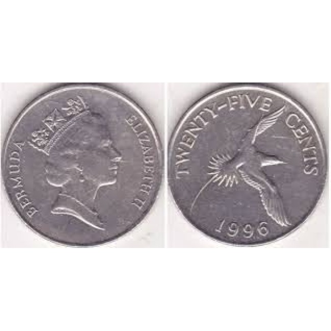 Bermuda 1996 - 25 cents aUNC