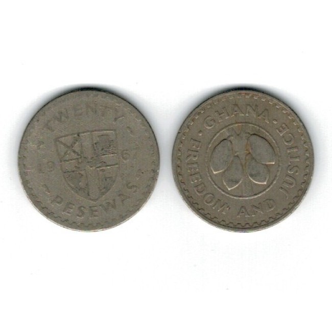 Ghana 1967 - 20 pesewas, circulata