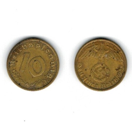 Germania 1938 - 10 reichspfennig 1938 A, circulata