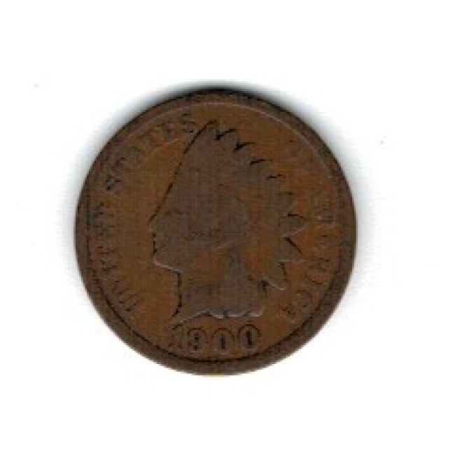 SUA 1900 - 1 cent Indian Head, circulata