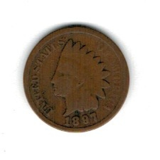 SUA 1897 - 1 cent Indian Head, circulata