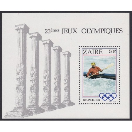 Zaire 1984 - Jocurile Olimpice, sport, colita neuzata Zaire 1984 - Jocurile Olimpice, sport, colita neuzata