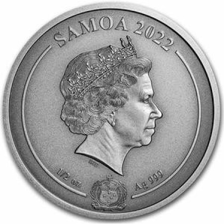 Samoa 2022 - 1 dollar, Vikings, Odin, argint, UNC