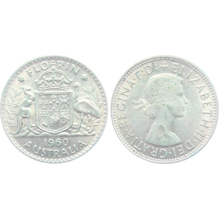 Australia 1960 - 1 florin, argint, circulata