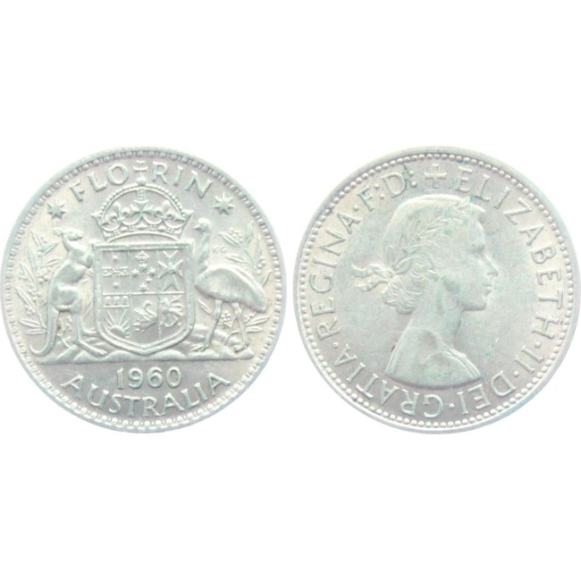 Australia 1960 - 1 florin, argint, circulata