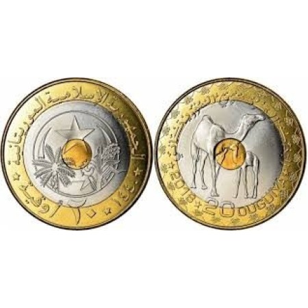 Mauritania 2018 - 20 ouguiya, trimetal, UNC