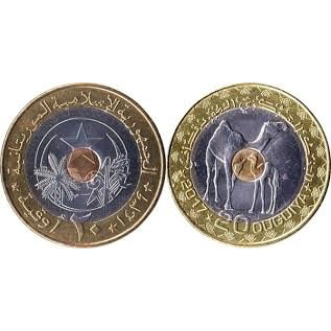 Mauritania 2018 - 20 ouguiya, trimetal, UNC