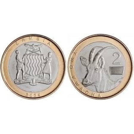 Zambia 2024 - 2 kwacha, UNC