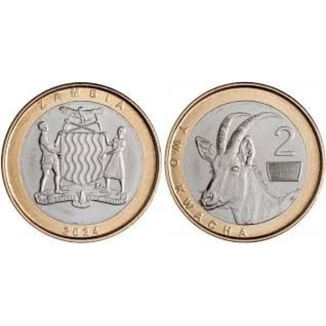 Zambia 2024 - 2 kwacha, UNC