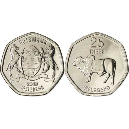 Botswana 2013 - 25 thebe UNC