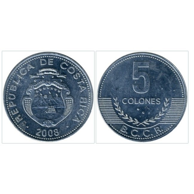 Costa Rica 2008 - 5 colones UNC