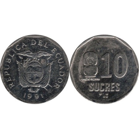 Ecuador 1991 - 10 sucres UNC