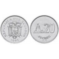 Ecuador 1991 - 20 sucres UNC