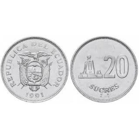 Ecuador 1991 - 20 sucres UNC