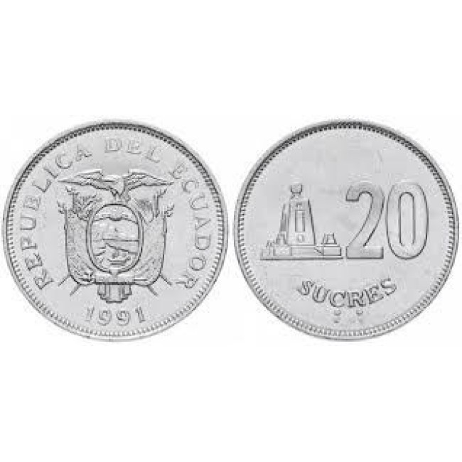 Ecuador 1991 - 20 sucres UNC