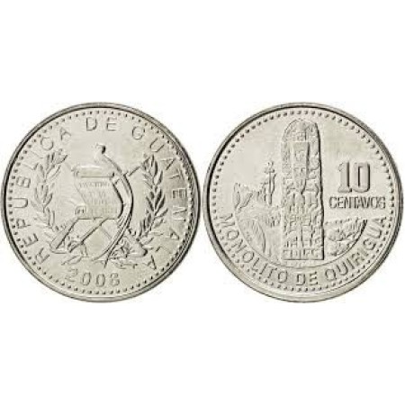 Guatemala 2008 - 10 centavos UNC