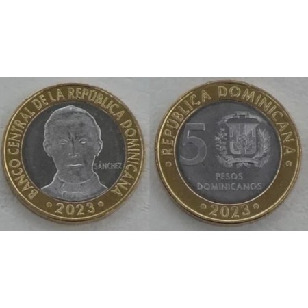 Republica Dominicana 2023 - 5 pesos UNC