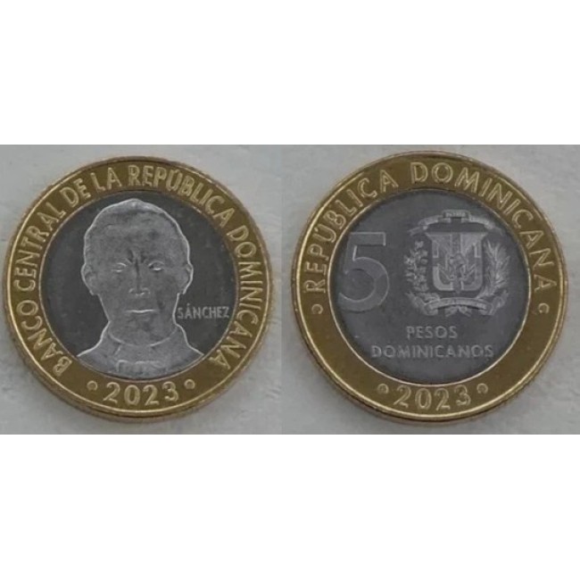 Republica Dominicana 2023 - 5 pesos UNC