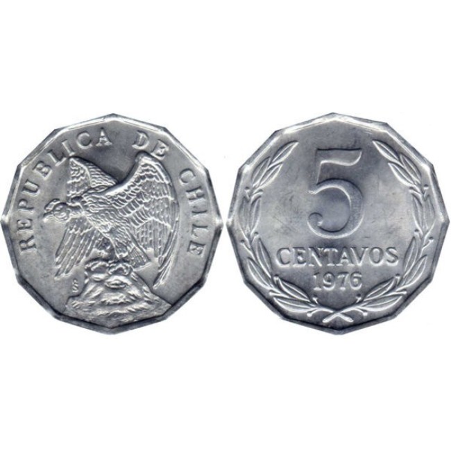 Chile 1976 - 5 centavos UNC
