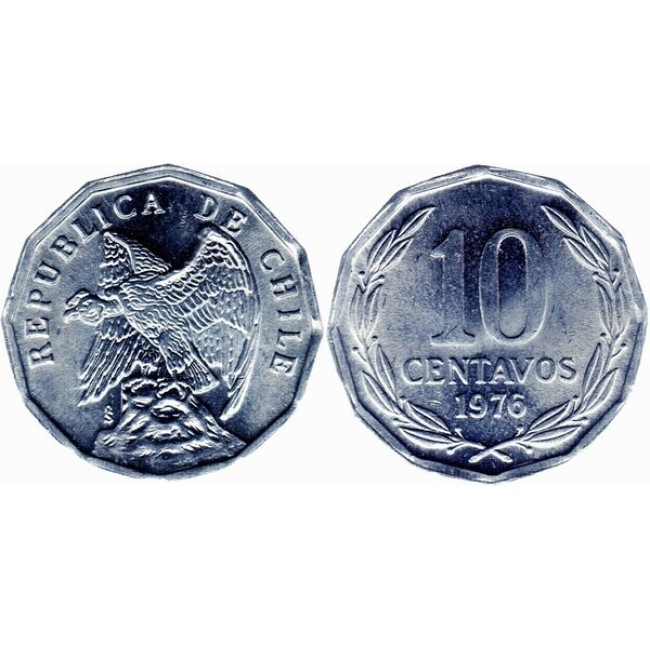Chile 1976 - 10 centavos UNC