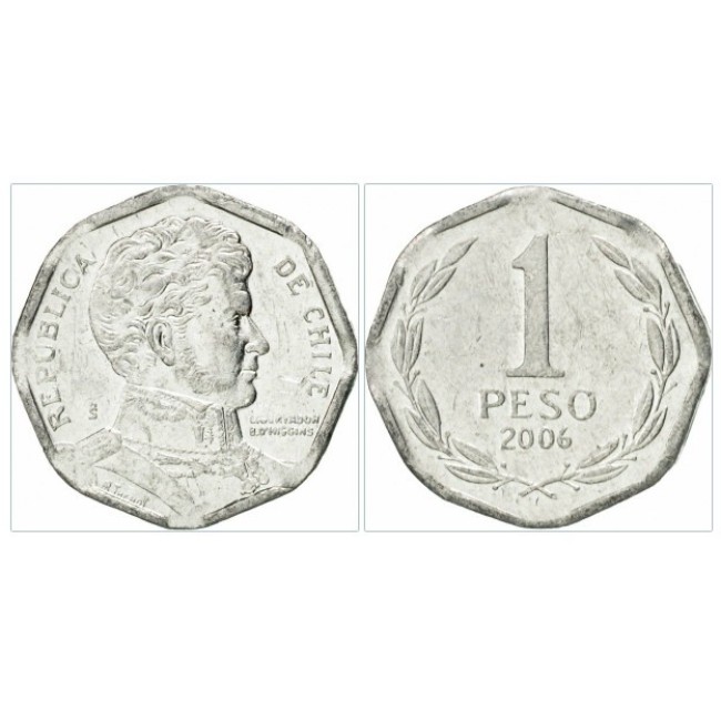 Chile 2006 - 1 peso UNC