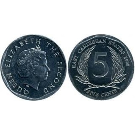 East Caribbean States 2008 - 5 cents UNC