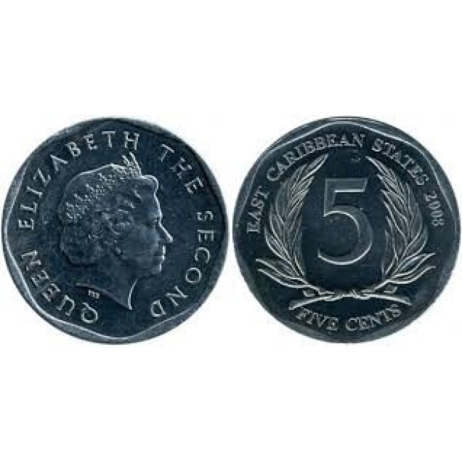 East Caribbean States 2008 - 5 cents UNC