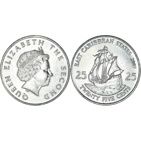 East Caribbean States 2007 - 25 cents UNC