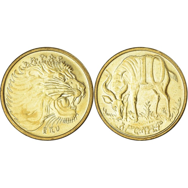 Ethiopia 2008 - 10 santeem UNC