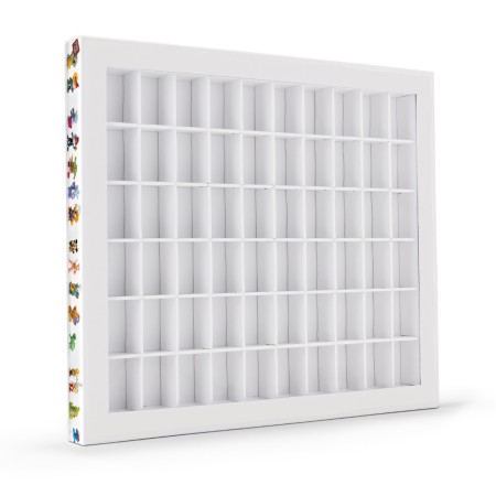 Vitrina pentru figurine, surprize Kinder, alb