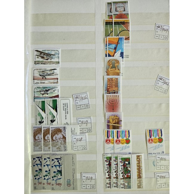 Israel 1984-1993 - Lot mare timbre neuzate in clasor