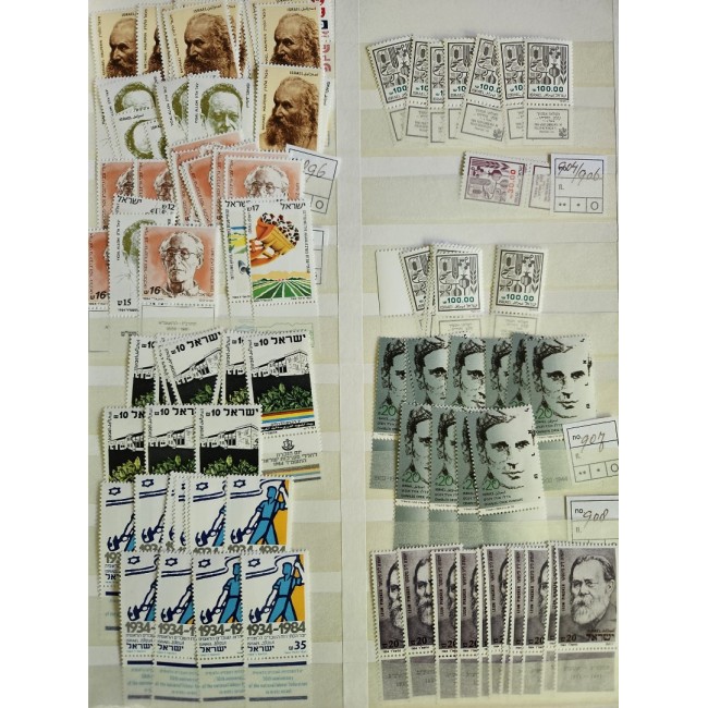 Israel 1984-1993 - Lot mare timbre neuzate in clasor