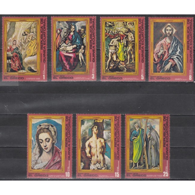 Guinea Ecuatoriala 1976 - Picturi, El Greco, arta, serie neuzata