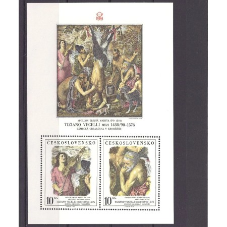 Cehoslovacia 1978 - Expo Praga, Tizian, picturi, arta, bloc neuzat