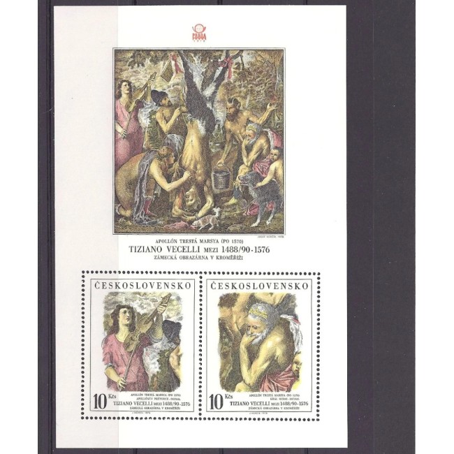 Cehoslovacia 1978 - Expo Praga, Tizian, picturi, arta, bloc neuzat