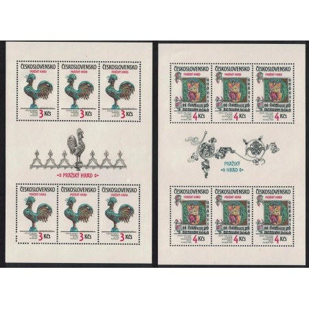 Cehoslovacia 1984 - Castelul Praga, serie minicoli neuzate