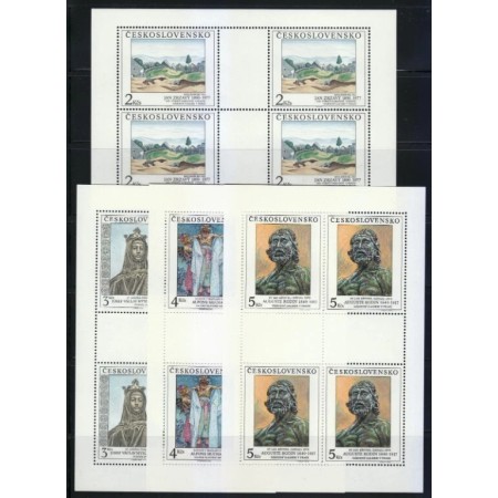 Cehoslovacia 1990 - Picturi din Galeria Naționala, serie minicoli neuzate