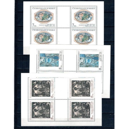 Cehoslovacia 1992 - Picturi din Galeria Naționala, serie minicoli neuzate