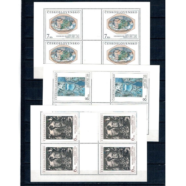 Cehoslovacia 1992 - Picturi din Galeria Naționala, serie minicoli neuzate