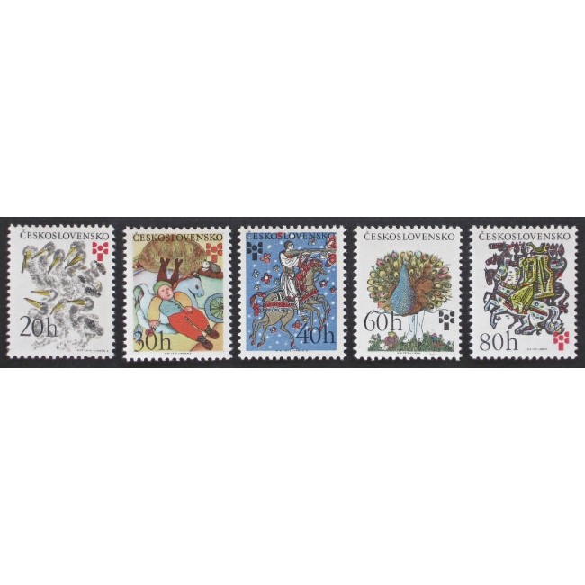 Cehoslovacia 1975 - Ilustrații din carti de copii, serie neuzata