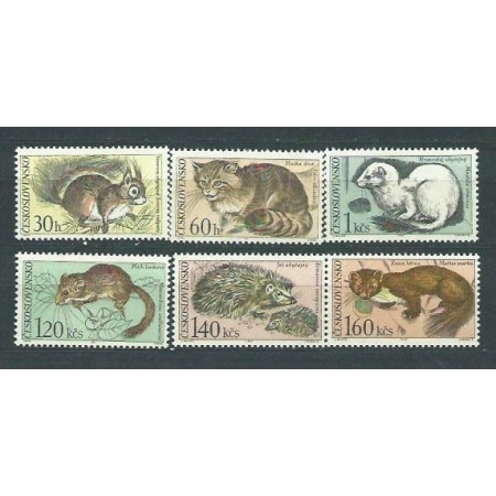 Cehoslovacia 1967 - Fauna din parcuri naționale, animale, serie neuzata