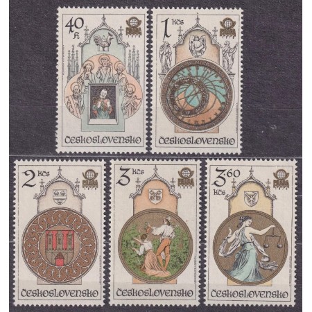 Cehoslovacia 1978 - Turnul cu ceas din Praga, serie neuzata