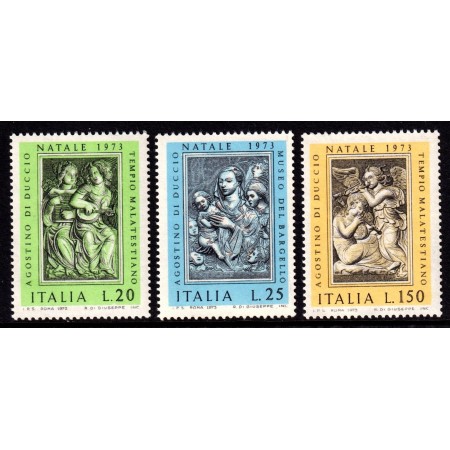 Italia 1973 - Crăciun, sculpturi, serie neuzata