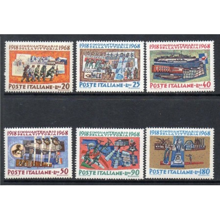 Italia 1968 - Victoria aliata, ww2, serie neuzata