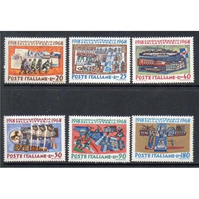 Italia 1968 - Victoria aliata, ww2, serie neuzata