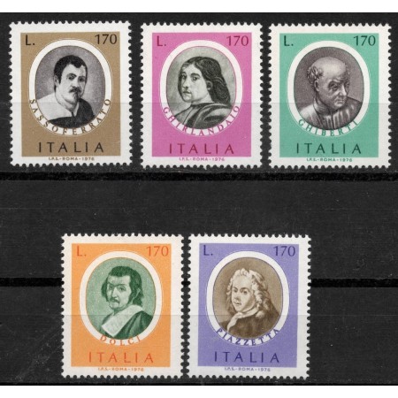 Italia 1976 - Personalități, portrete, artiști, arta, serie neuzata