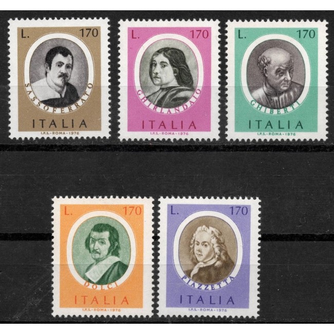 Italia 1976 - Personalități, portrete, artiști, arta, serie neuzata