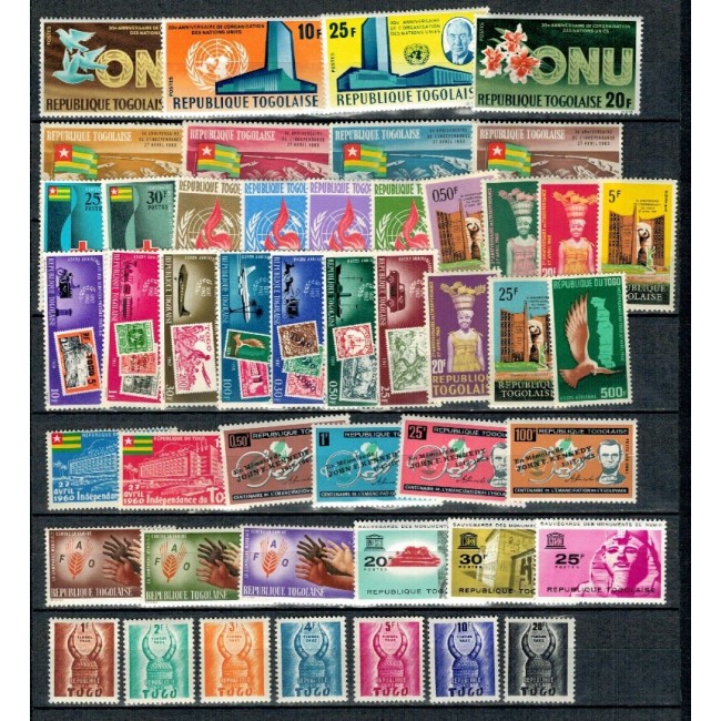 Togo - Lot timbre neuzate, anii 1960