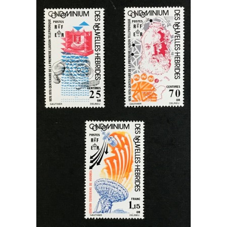 New Hebrides Fr 1976 - Aniversarea telefonului, Graham Bell, serie neuzata
