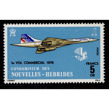 New Hebrides Fr 1976 - Avion Concorde, neuzat
